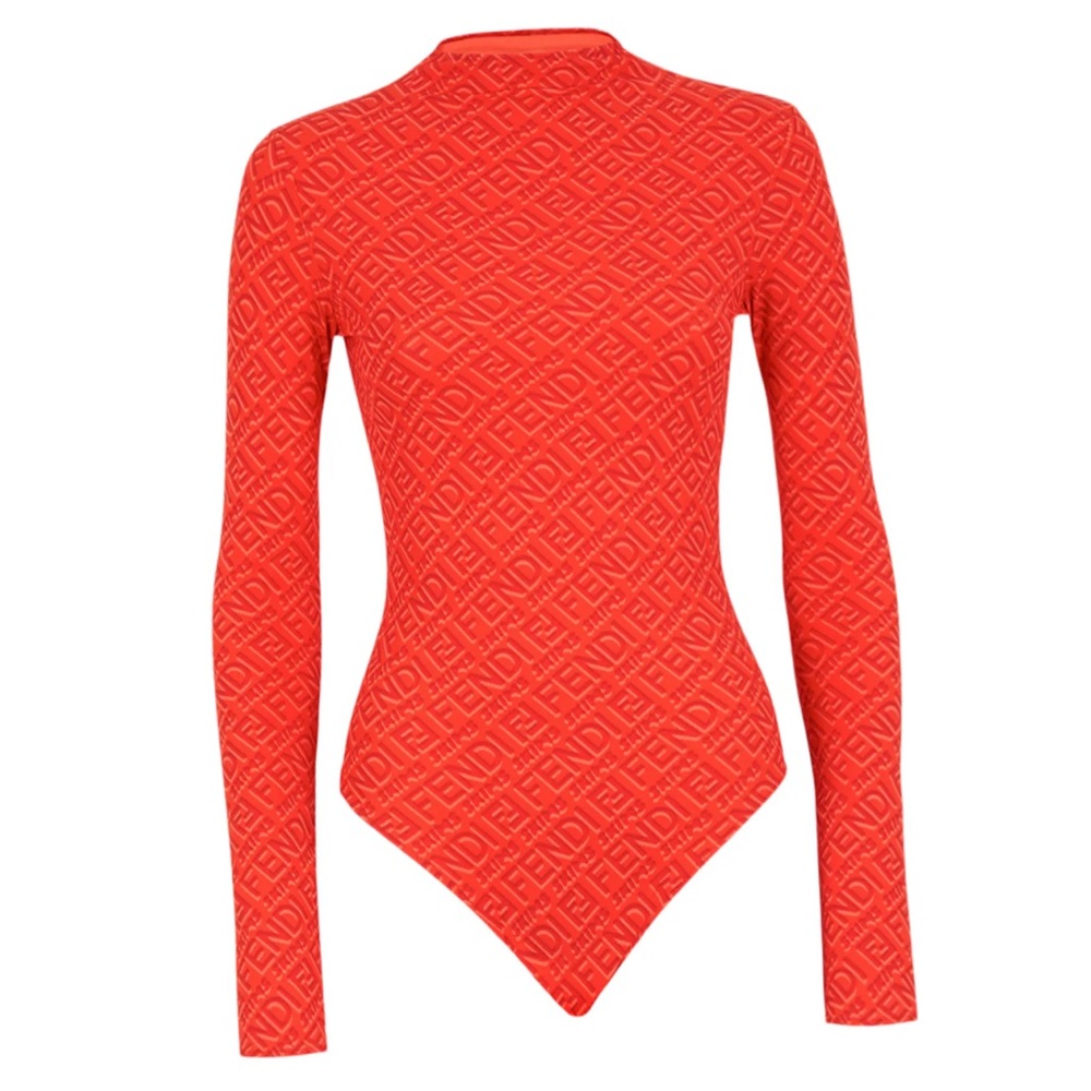 Fendi x skims mock neck long sleeve bodysuit